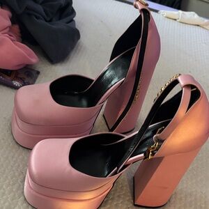 Versace Pink Medusa pumps